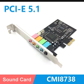 

PCI Sound Card HD 5.1CH Stereo Surround Sound Computer Audio Card for Karaoke OK Network K Song with Short Baffle