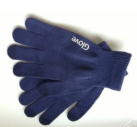 Модные перчатки для сенсорного экрана, перчатки для смартфонов, перчатки для вождения, подарок для мужчин и женщин, зимние теплые перчатки - Цвет: Dark blue
