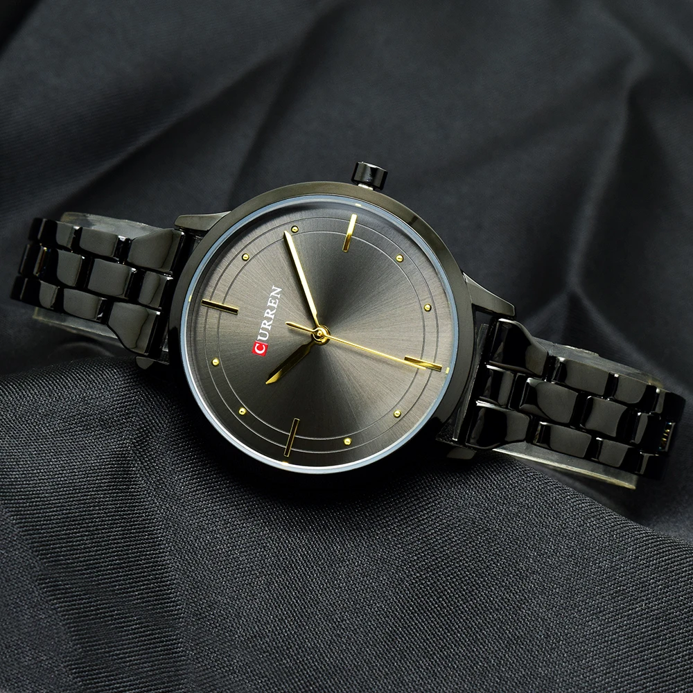 Простые черные часы CURREN с браслетом женские наручные Montre Femme Relogio Feminino|wristwatch for
