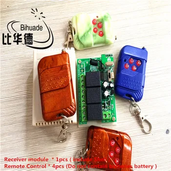 

315 Mhz Smart Home DC12V 4CH Wireless Remote Control Relay Receiver Switch Module and 4pcs RF Transmitter 315Mhz Remote Controls
