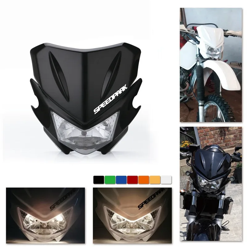 

hot sale exc crf off-road vehicle modified headlights Universal motorcycle headlight mask 12V 35W mt headlamp car light