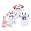 Ropa de bebé recién nacido de verano muchachos mameluco de manga corta mono de dibujos animados impreso deportes béisbol mamelucos monos ropa para bebé ► Foto 2/6