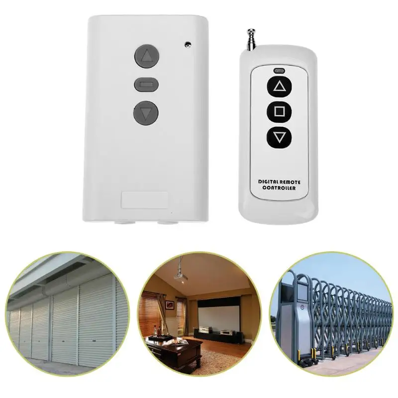 

Wireless Remote Control Switch DC 12V 220V Electrical Curtain Two Motor Reversing remote control switch with 315/433MHZ Type