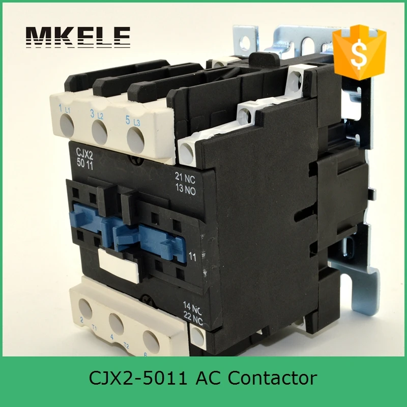 

CJX2-5011 3P+NO+NC 50A rated 220v coil voltage three phase contactor telemecanique contactor with CE approved