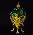 Qifu роскошный ручной работы Металл qifu faberge яйцо жемчужная инкрустация эмаль домашний декор - Цвет: GREEN