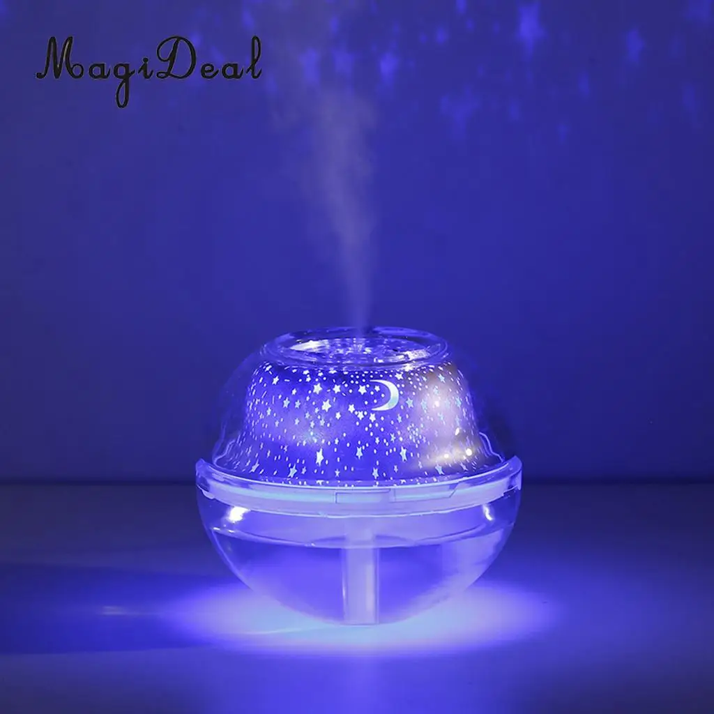 500ml Crystal Night Light Projection Air Humidifier Aromatherapy Essential Oil Diffuser for Spa Yoga
