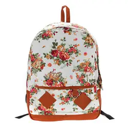 TEXU/девочек холст цветочные рюкзак сумка рюкзак школьные сумки рюкзаки