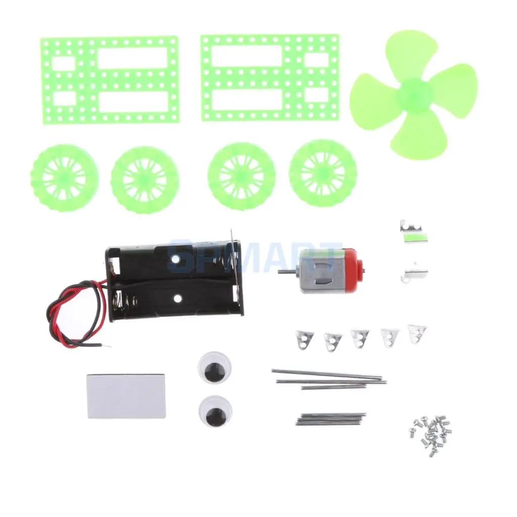 Wind Powerd Car DIY Assembly Model Kit Energy Conversion Electrical Physics Circuit Educational Kids Student Toys Teaching Aids