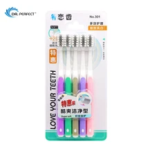 DR. PERFECT Hot 5 шт. спираль щетина двойная Чистка нано-зубная щетка оральный Антибактериальный Уход зубная щетка черные головки