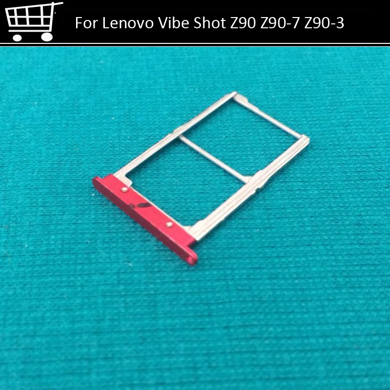 

Red Sim Card Holder Tray Card Slot For Lenovo VIBE Shot MAX Z90 z90a40 z90-7 z90-3 z90-a z90a Mobile Phone