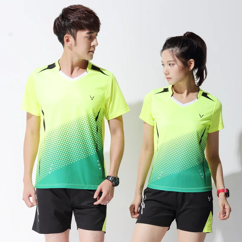 Men & Women Table Tennis Jerseys Badminton Training suit jersey & shorts Set Empty Style Short-sleeved Running Wear Tennis