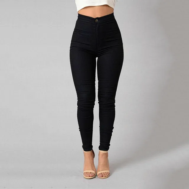 2019 Slim Professional Trousers Women Western-style Trousers White Black Pants High Waist Plus Size Formal Female Pencil Pants As Photo Show