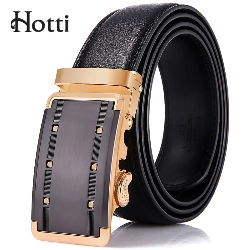 

[Hotti] Brand Belt Men Genuine Leather Automatic Buckle Dress Accessories Belt Wedding Groomsmen For Husband Gift H 017