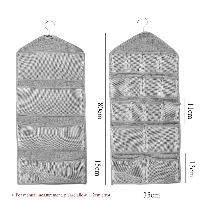 Luluhut настенный дверной подвесной мешок для хранения двухстороннего нижнего белья бюстгальтер носки сортировочная сумка Шкаф сумка для хранения Домашний Органайзер