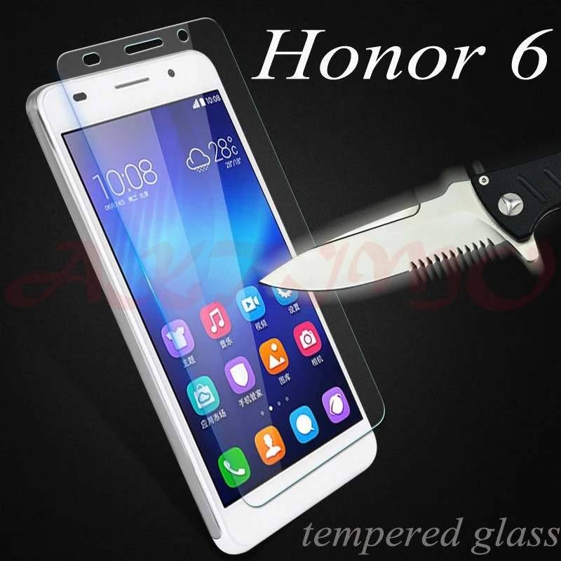 Взрывобезопасное закаленное стекло 9H для Huawei Honor 6 защита экрана с защитой от