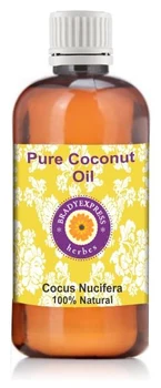 

FRee Shipping Pure Coconut Oil Cocus nucifera 100% Natural Cold Pressed Therapeutic Unrefined 5ML