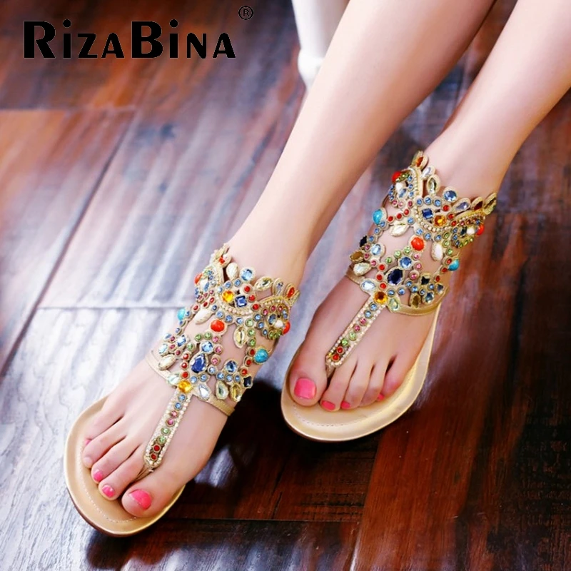 

free shipping genuine leather flat sandals buckle women sexy fashion lady shoes R4465 hot sale EUR size 34-43