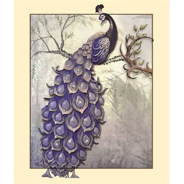 New Craft Painting 5D Diamond Peacock Embroidery Cross Stitch diamond mosaic Fashion Accessories Wall | Дом и сад