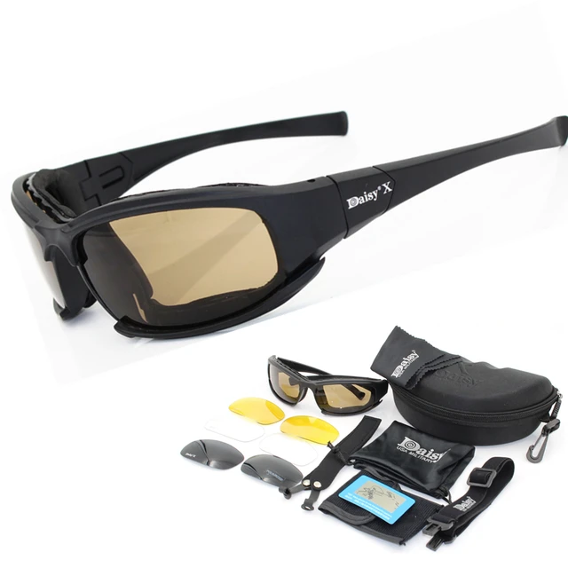 US $9.18 Daisy X7 glasses Men Military polarized Sunglasses Bulletproof airsoft shooting Gafas smoke lens M