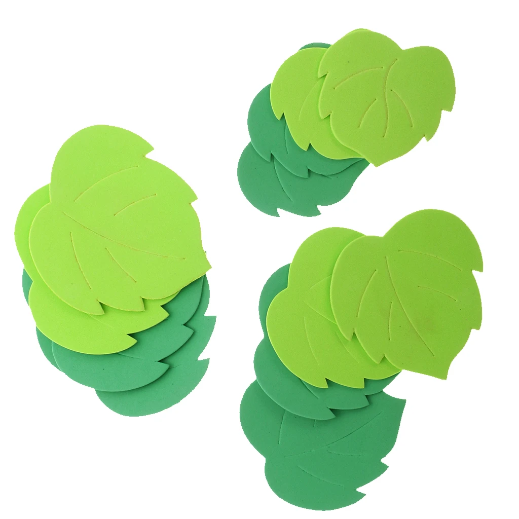 New 12pcs Foam Shapes Leaves Embellishments for Kids Craft Scrapbooking