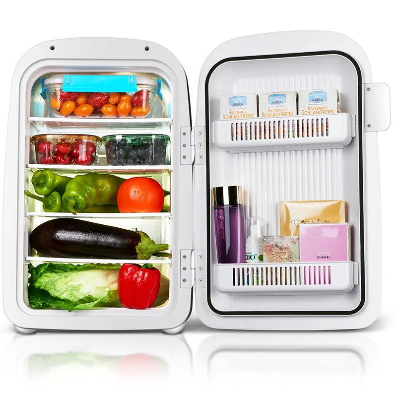 Холодильник 28L двухъядерный мини-холодильник автомобиль холодильник с подогревом для дома и автомобиля 12V 220V Портативный морозильник Nevera кемпинг