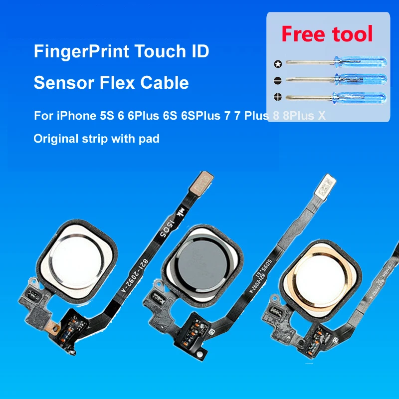

Fingerprint Touch Sensor Flex Cable For iPhone 5S 6 6 Plus 6S 6S Plus 7 7 Plus Return Home Button Fingerprint Touch ID