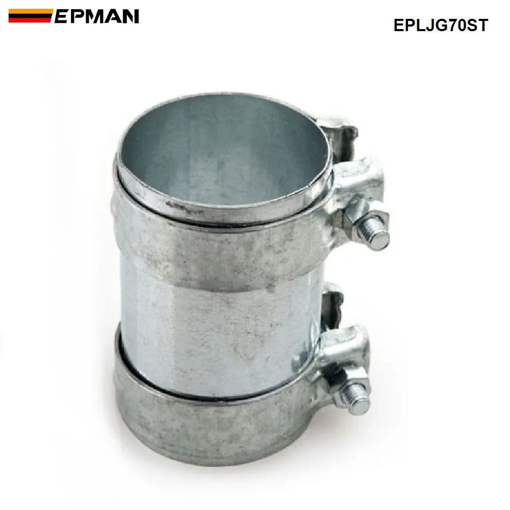 2.75" 70mm Exhaust Pipe Connector 304 Stainless Steel Clamp Tube Adapter Joiner EPLJG70ST