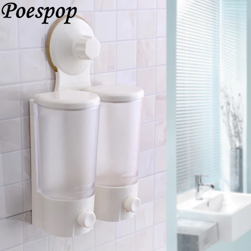 POSEPOP Bathroom Hotel Liquid Soap Dispensers Powerful Suction Cup Shower Lotion Shampoo