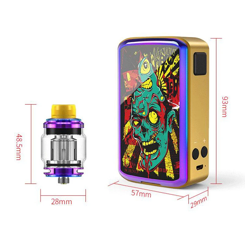 Adjustable 5 to 300W TC vape Box electronic cigarette with 5ML vaperizer 0.15ohm coil without battery ecig box fit 18650 battery