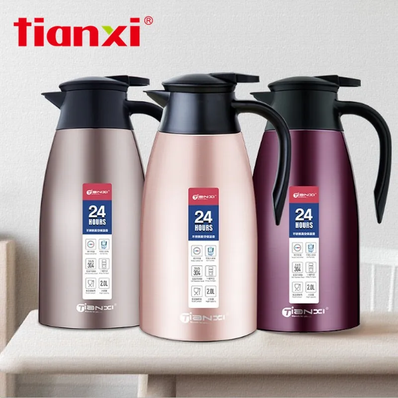 

TIANXI 2L Thermos Cup Stainless Steel Thermos insulated Mug Travel kettle Drinking Bottle For Water Vacuum Flask kitchen Thermal