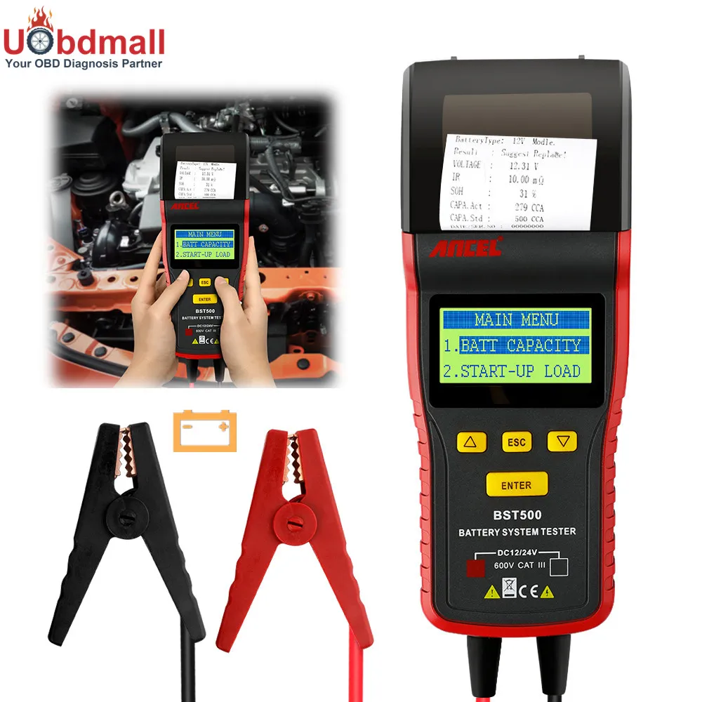 Prix pour D'origine 12 V et 24 V Batterie Testeur Ancel BST500 Véhicule Analyseur de Batterie Avec Imprimante Thermique Détecter Voiture Camion Lourd mauvaise Batterie Prix pour D'origine 12 V et 24 V Batterie Testeur Ancel BST500 Véhicule Analyseur de Batterie Avec Imprimante Thermique Détecter Voiture Camion Lourd mauvaise Batterie