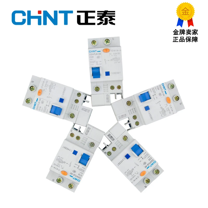 

CHINT Air switch DZ47LE-1P + N C10 1P 220V 10A Household miniature Circuit Breaker with over current and Leakage protection