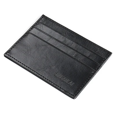 JINBAOLAI горячая распродажа винтажный тонкий мини-кошелек из искусственной кожи кредитный держатель для карт чехол ID карманные кошельки дорожный кошелек - Цвет: C023 Black