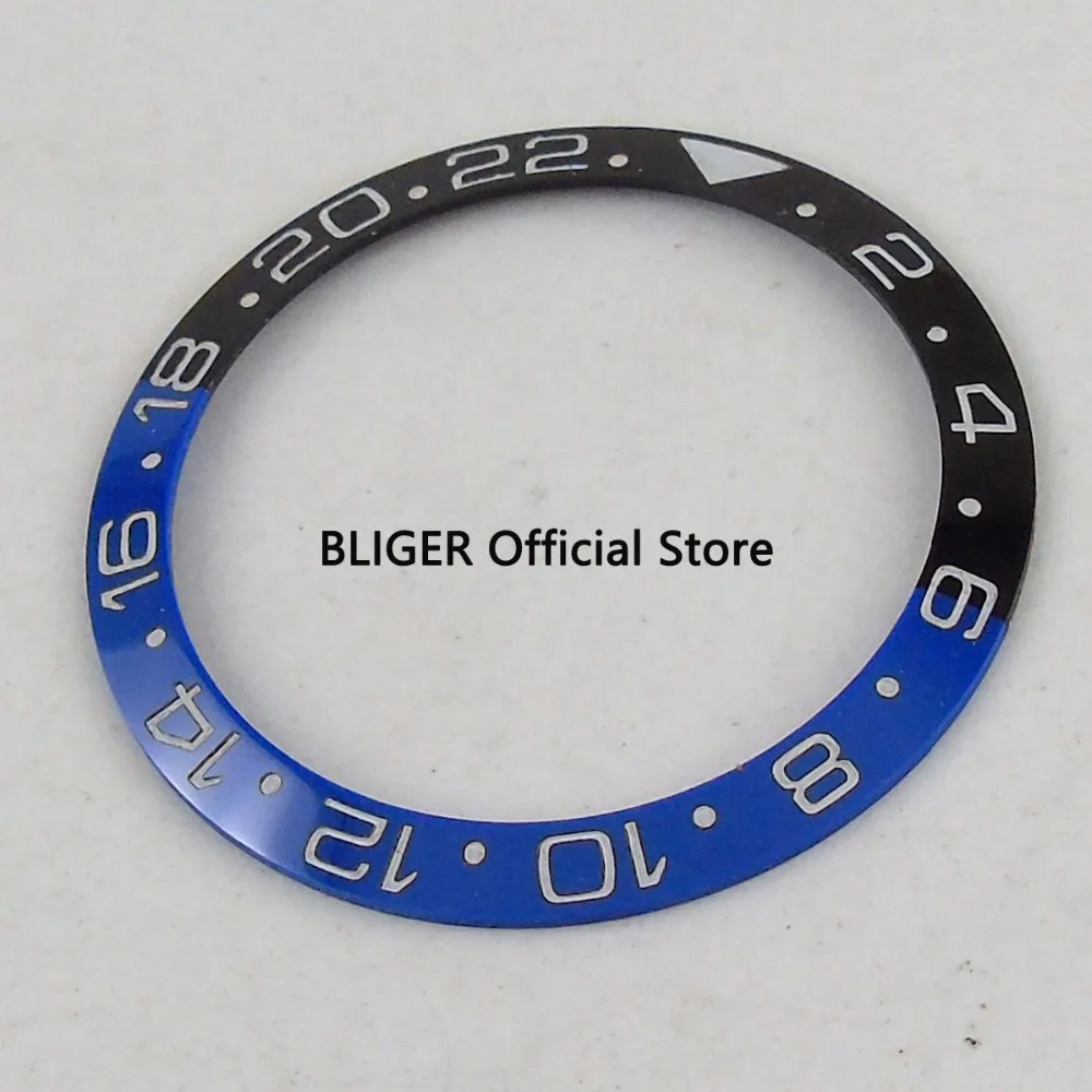 High quality 38mm black blue green ceramic bezel insert fit for 40mm submariner automatic watch B1