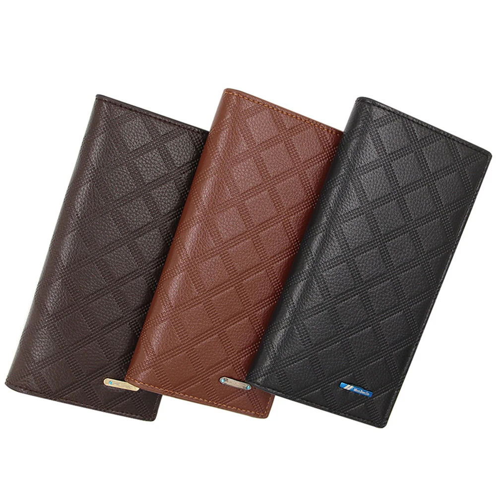 

Laamei Men PU leather long clutch wallet business men Cards holder purse male fashion pocket wallet Coin bag purse Billfold