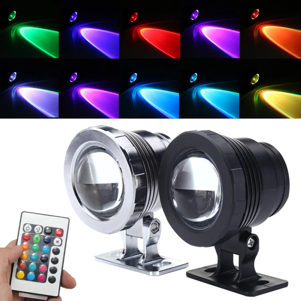 10 W аквариум RGB Пруд лампы Подводный источник света УФ дистанционного Управление