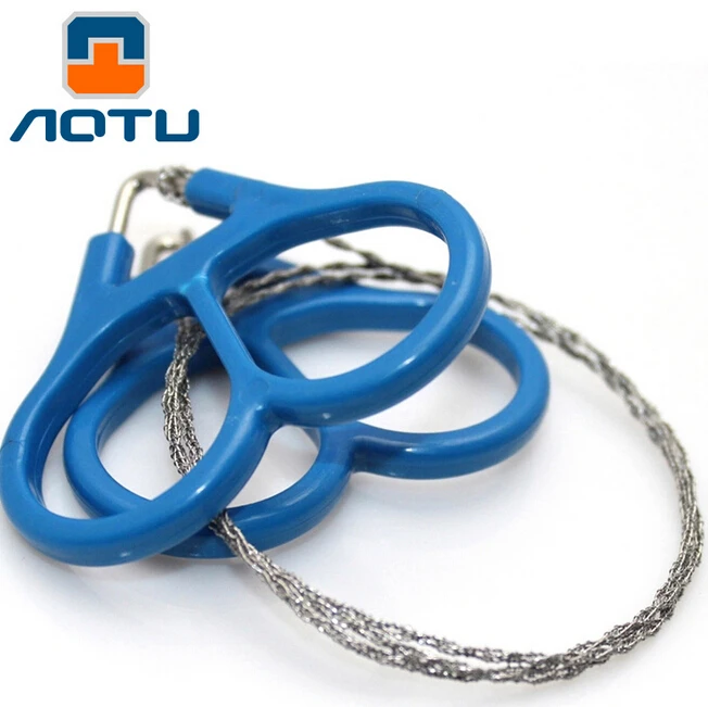 

AOTU New Stainless Steel Camping Survival Wire Saw Emergency Hunting Force Commando Cutting Tool Self Rescue 228