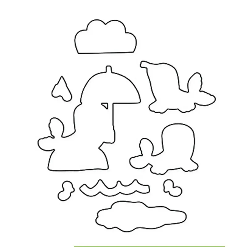 

Eastshape Whale Animal Metal Cutting Dies 8Pcs/lot Scrapbooking for Card Making Embossing Cuts New Craft Knife Stamp