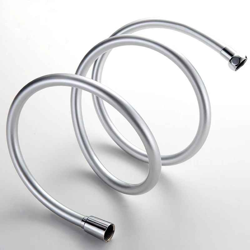

Sale Promotion PVC Bathroom Shower Hose Double Lock Flexible Tube 1.5M Bathroom Set Accessories Silver Plumbing Hoses Water Pipe