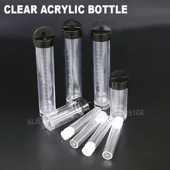 

6ml 15ml 30ml Clear Acrylic Bottles Jars for DIY Wish Message Sample Perfume Nail Art beads reagent Vials container case