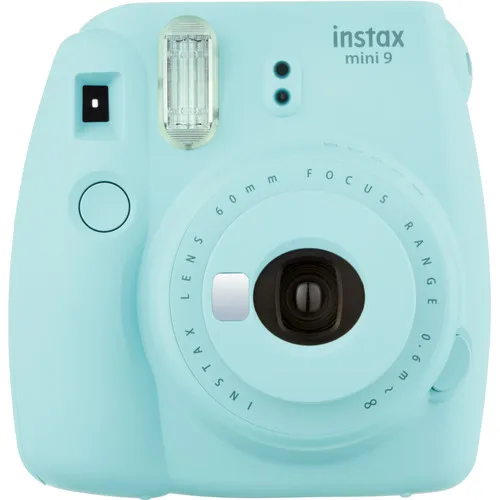 Подлинный Fujifilm Instax Mini 9 камера Fuji мгновенная обновленная мини 8 пленка фото камера селфи объектив+ крупным планом объектив 5 цветов - Цвет: Ice Blue