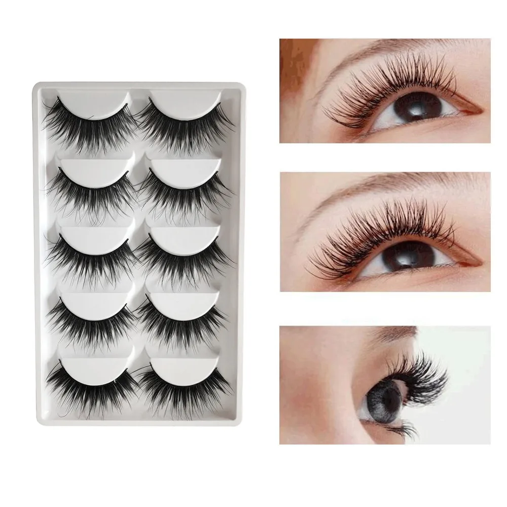 

5 Pair Party False Eyelashes Lashes Voluminous HOT Eye Lashes false eyelashes individual magnetic eyelashes natural #05