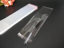 300 unids Claro Resellable BOPP/PVC/Bolsas de Celofán 8×27 cm Bolsa de cosméticos envases De Plástico Transparente de Opp bolsas Sello Auto-Adhesivo