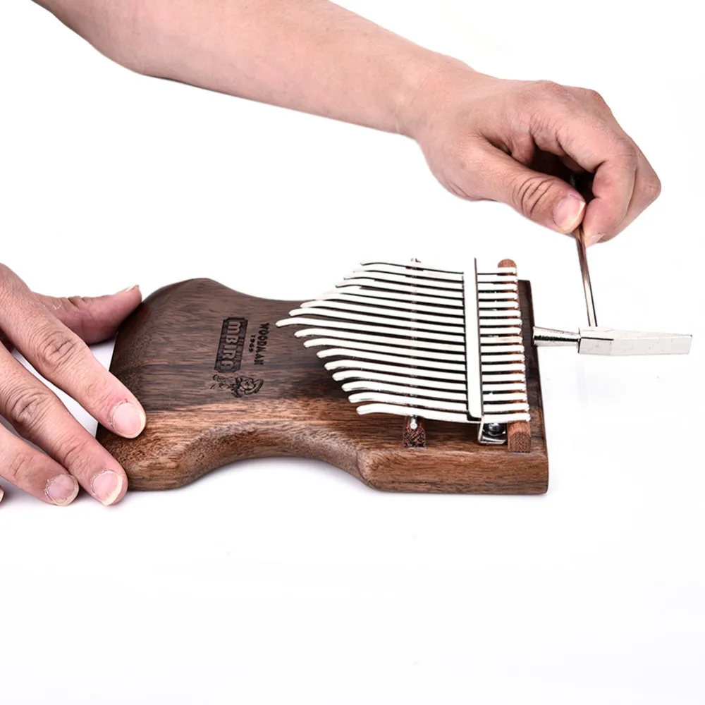 17 клавиш Kalimba Calimba Mbira твердый черный корпус из сандалового дерева большой палец