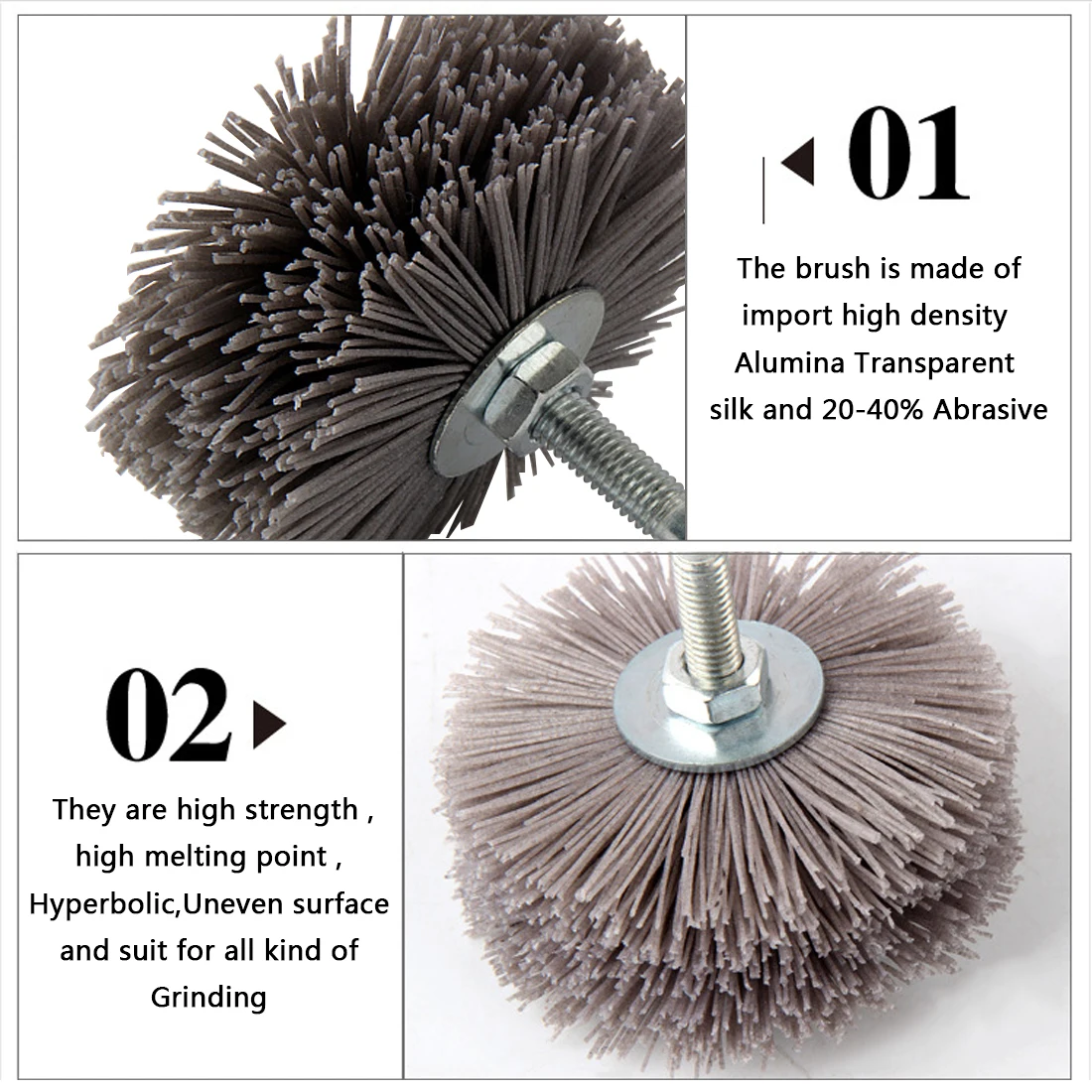  Nylon Wheel Brush 1pc Abrasive Wire Grinding Flower Head Abrasive Woodwork Polishing Brush Bench Gr