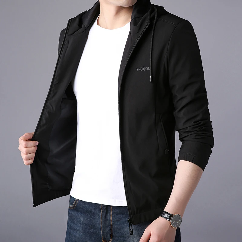 

2019 New Fashion Windbreaker Jackets Mens Cap Jacket Trend High Street Overcoat Korean Trending Casual Coat Men Clothing