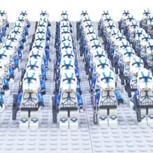 100 шт/партия пользовательские Звездные войны 501st Клон солдат Легион с 6 пистолета совместимый Галактическая Империя блок игрушка