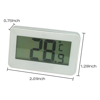 

Practical Wireless Digital Thermometer With Magnet Hook for Freezer Fridge Waterproof -20-60C Mini Refrigerator Thermometer