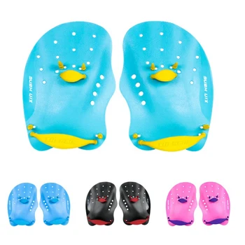 

Professional Swimming Paddles Adjustable Hand Webbed Gloves Silicone Hand Fin Diving Paddle Swimming Practice Training Tools