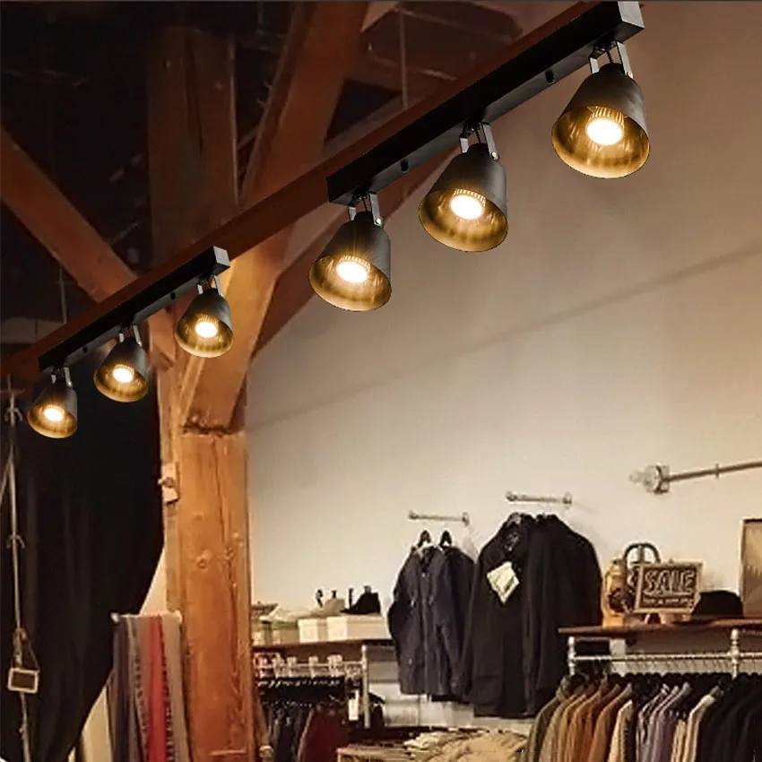Lámpara Vintage moderna de hierro, luces led de techo para tienda ropa, cafetería, Plafoniera creativa, iluminación Industrial AliExpress Luces e iluminación
